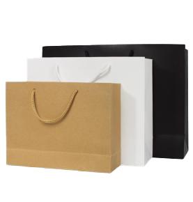 Wholesale Recycled Custom Printed Logo White Brown Craft Gift Craft Shopping Paper Bag 